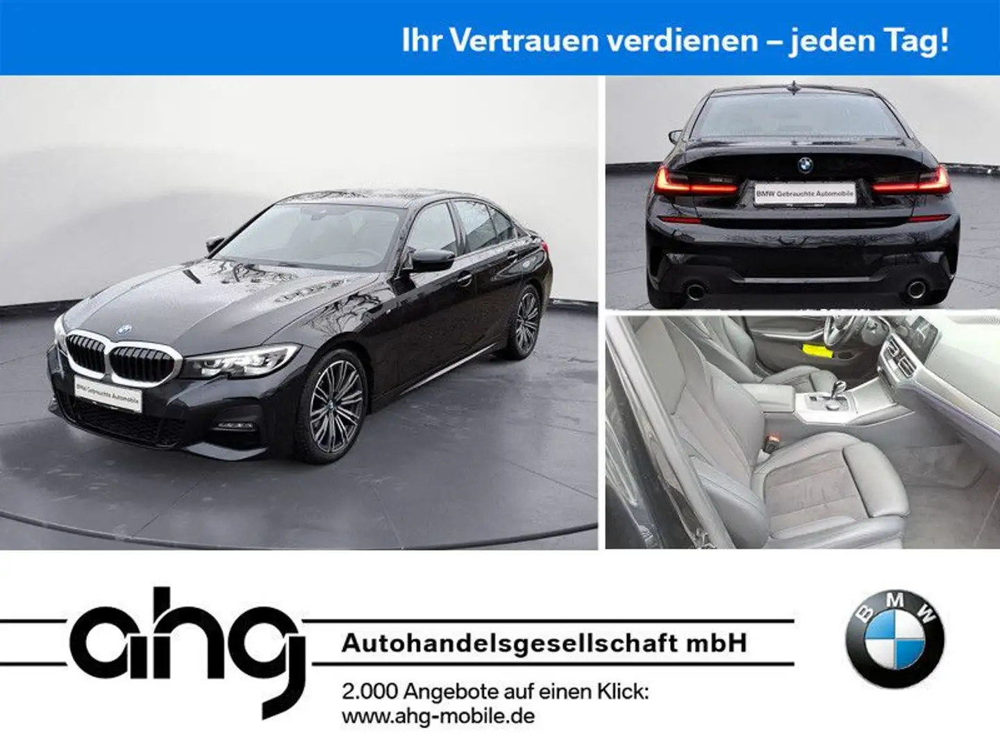 BMW 318 i Limousine M-Sport Navi Professional LED PDC Noir - 1