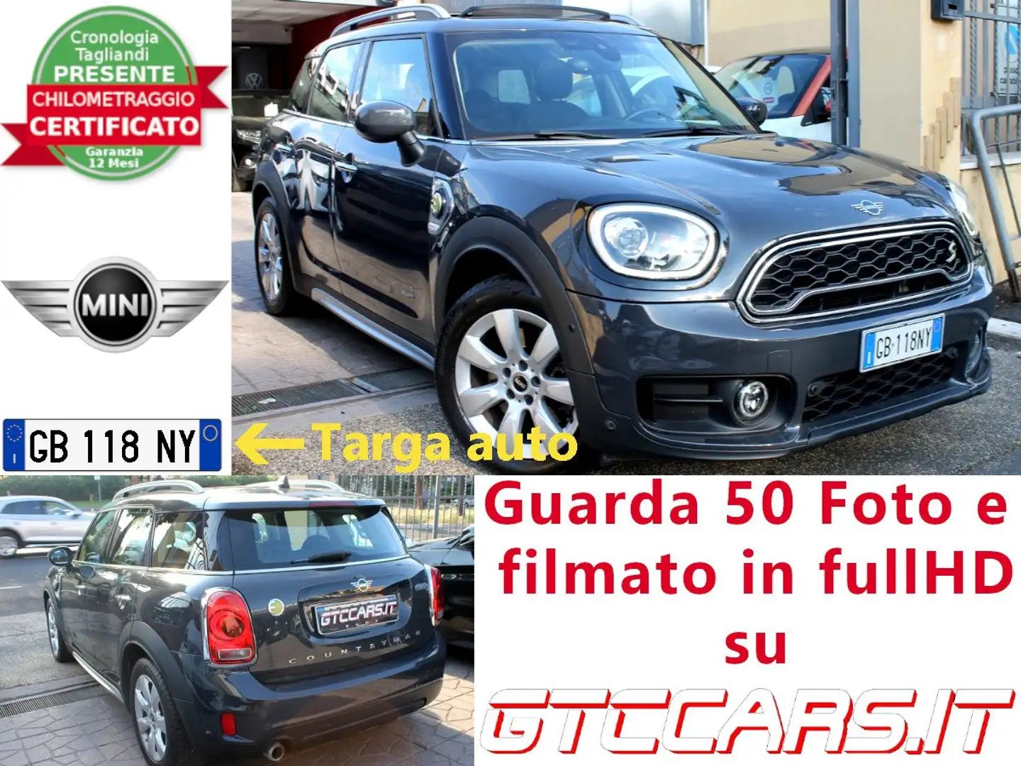 MINI Cooper SE Countryman 1.5PlugIn all4 Led Nav Tetto UNIPRO IVA DEDUCIBILE Grigio - 1