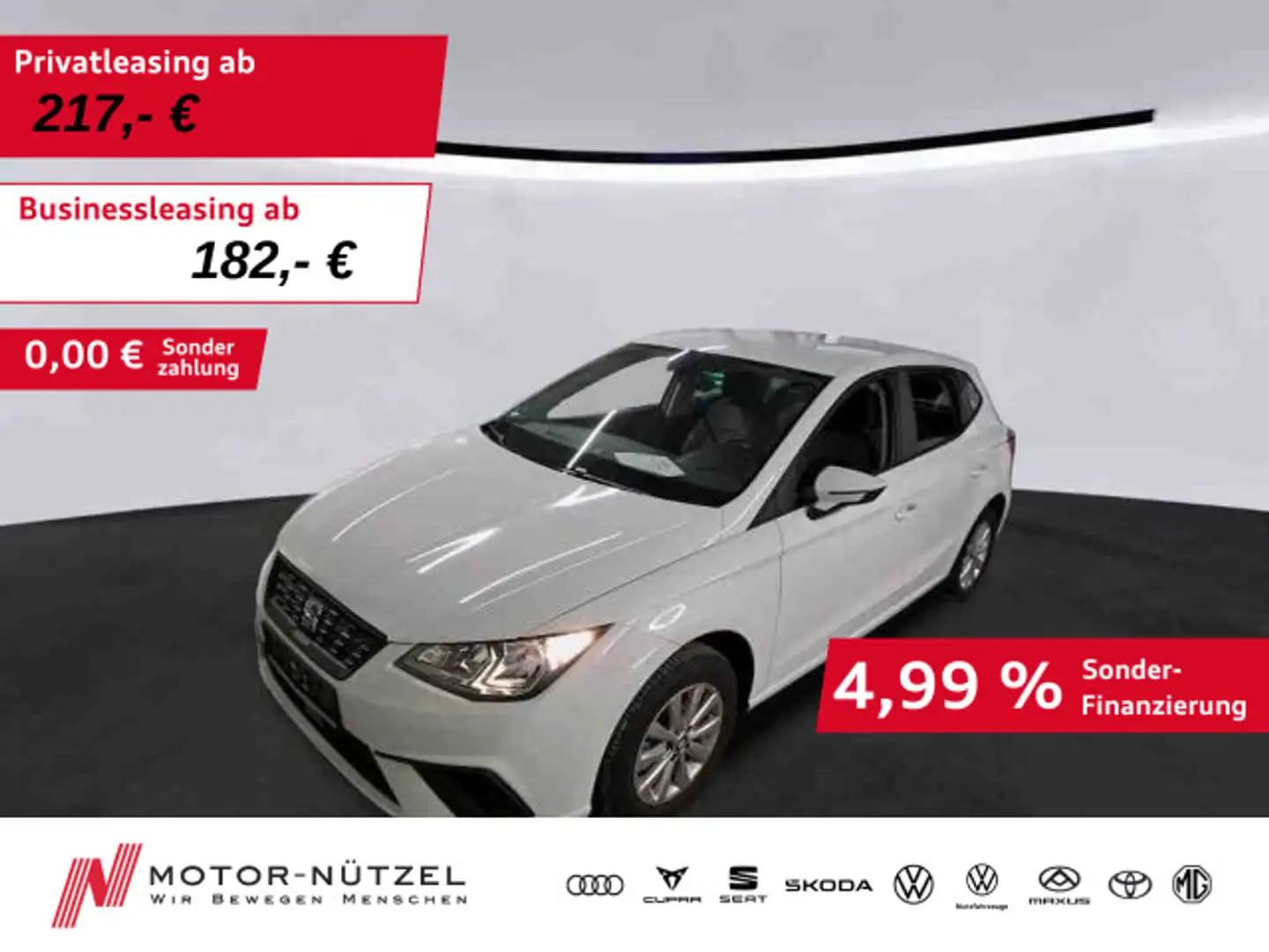 SEAT Ibiza 1.0 TSI STYLE NAV+APP+SHZ+PDC+DAB+MFA+15" Weiß - 1
