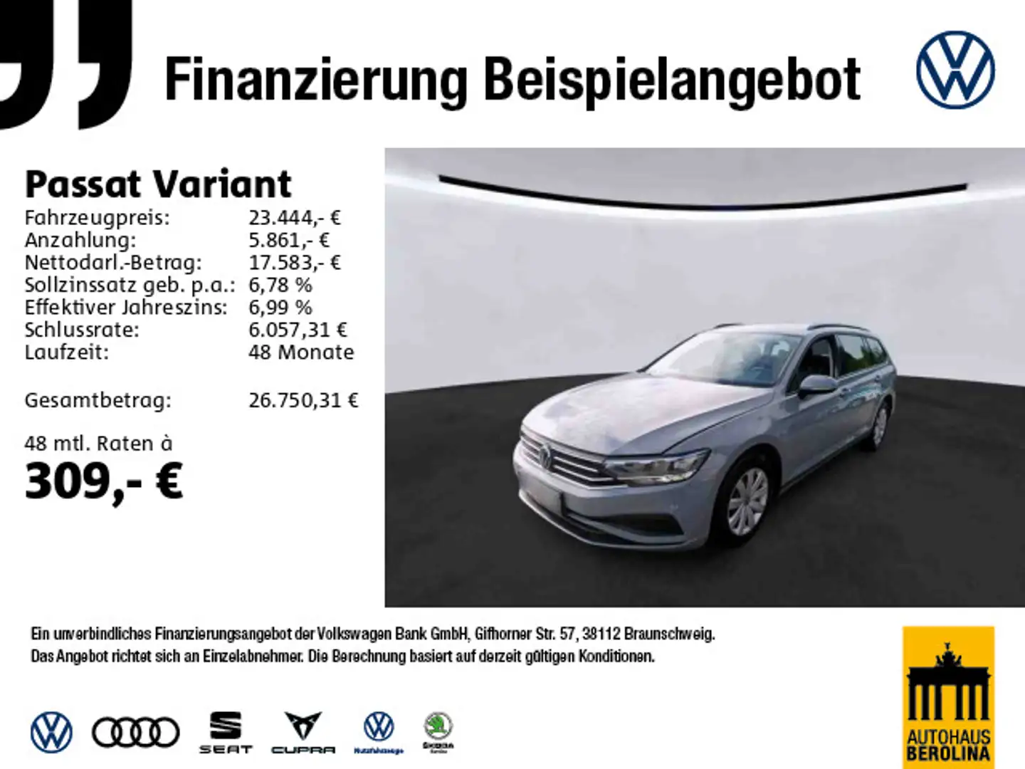 Volkswagen Passat Variant 1.5 TSI DSG *NAV*R-CAM*PDC*SHZ* Grau - 1