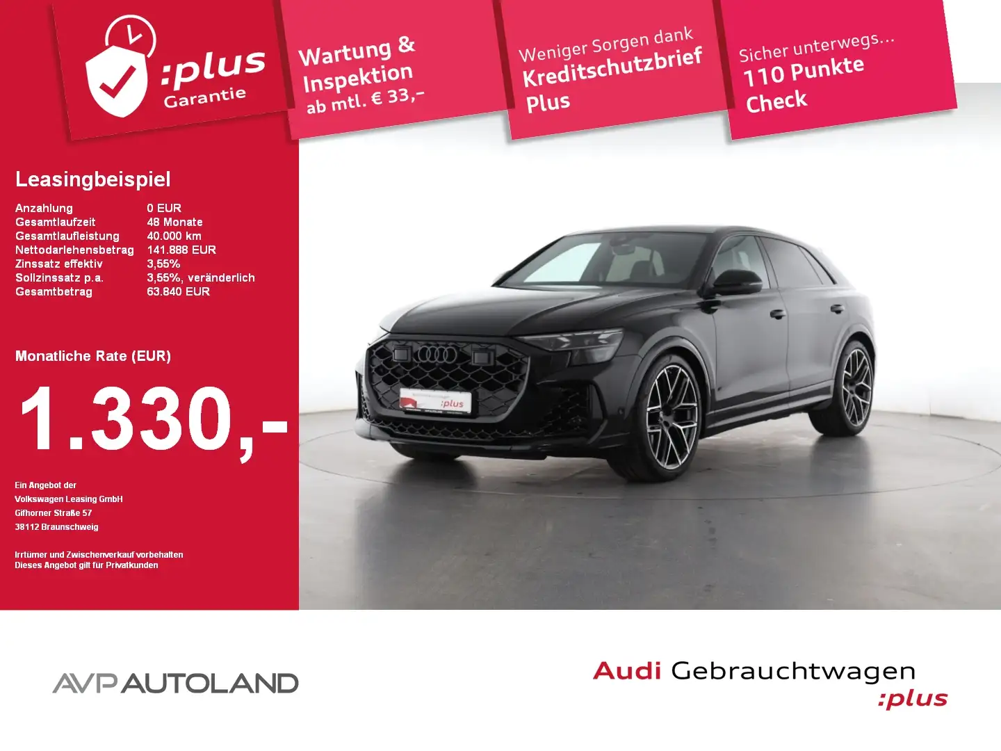Audi RS Q8 RSQ8 4.0 TFSI quattro tipt. Facelift AHK | PANO Schwarz - 1