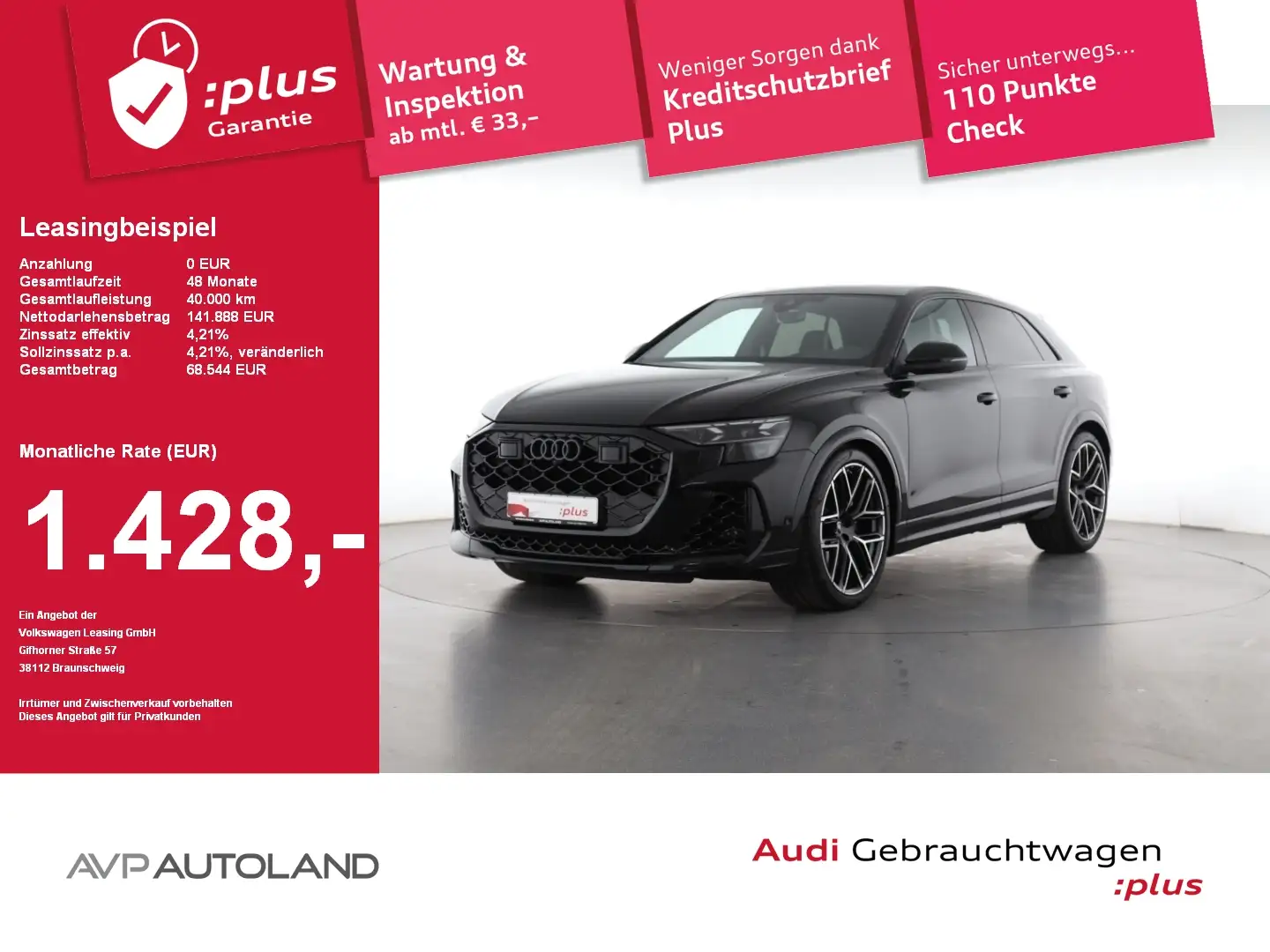 Audi RS Q8 RSQ8 4.0 TFSI quattro tipt. Facelift AHK | PANO Schwarz - 1