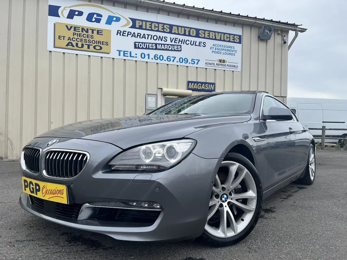 BMW 640 (F06) 640DA 313CH EXCLUSIVE Gris - 1