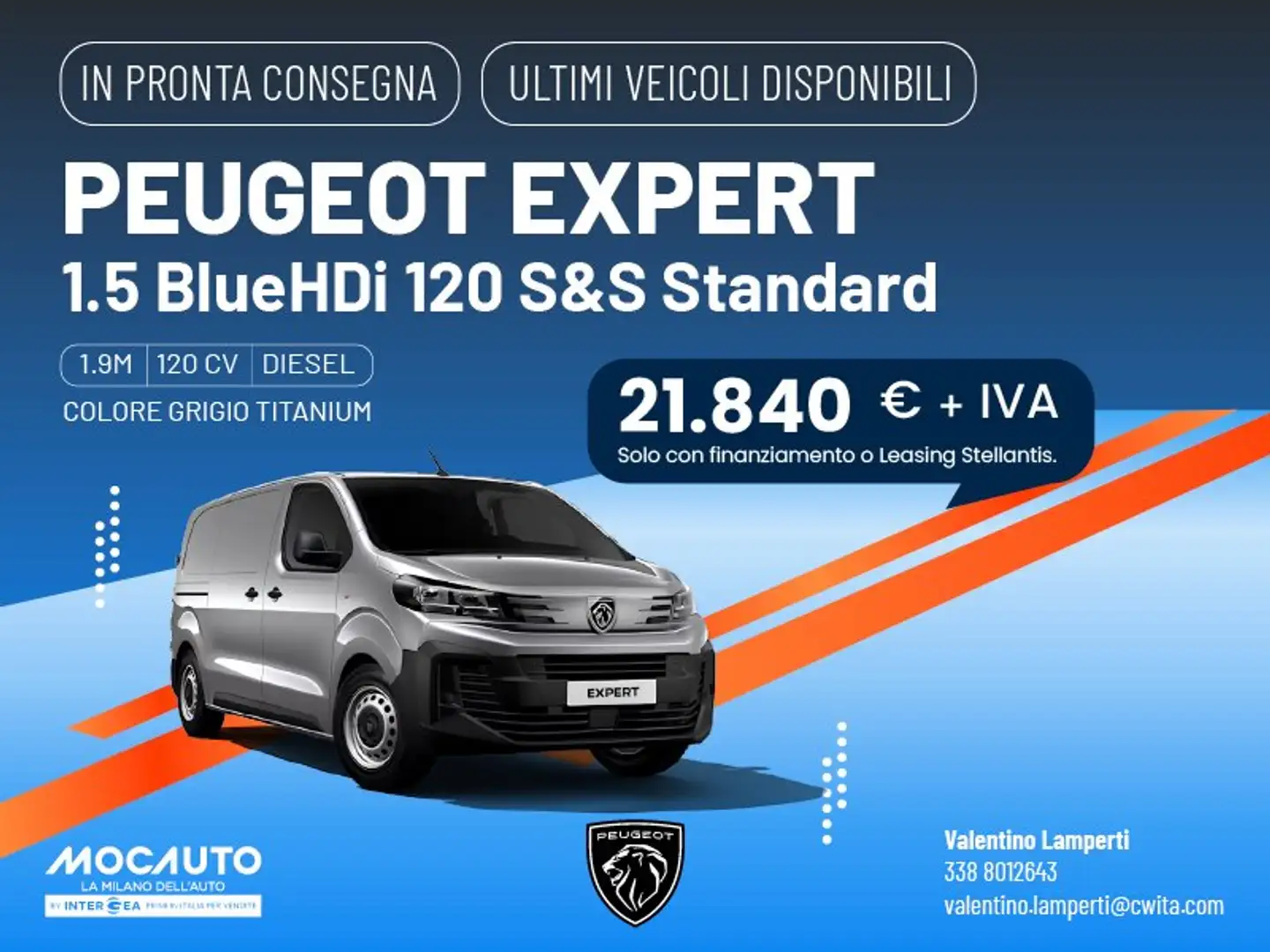 Peugeot EXPERT 1.5 120 CV M  EURO 21840 + IVA Weiß - 1