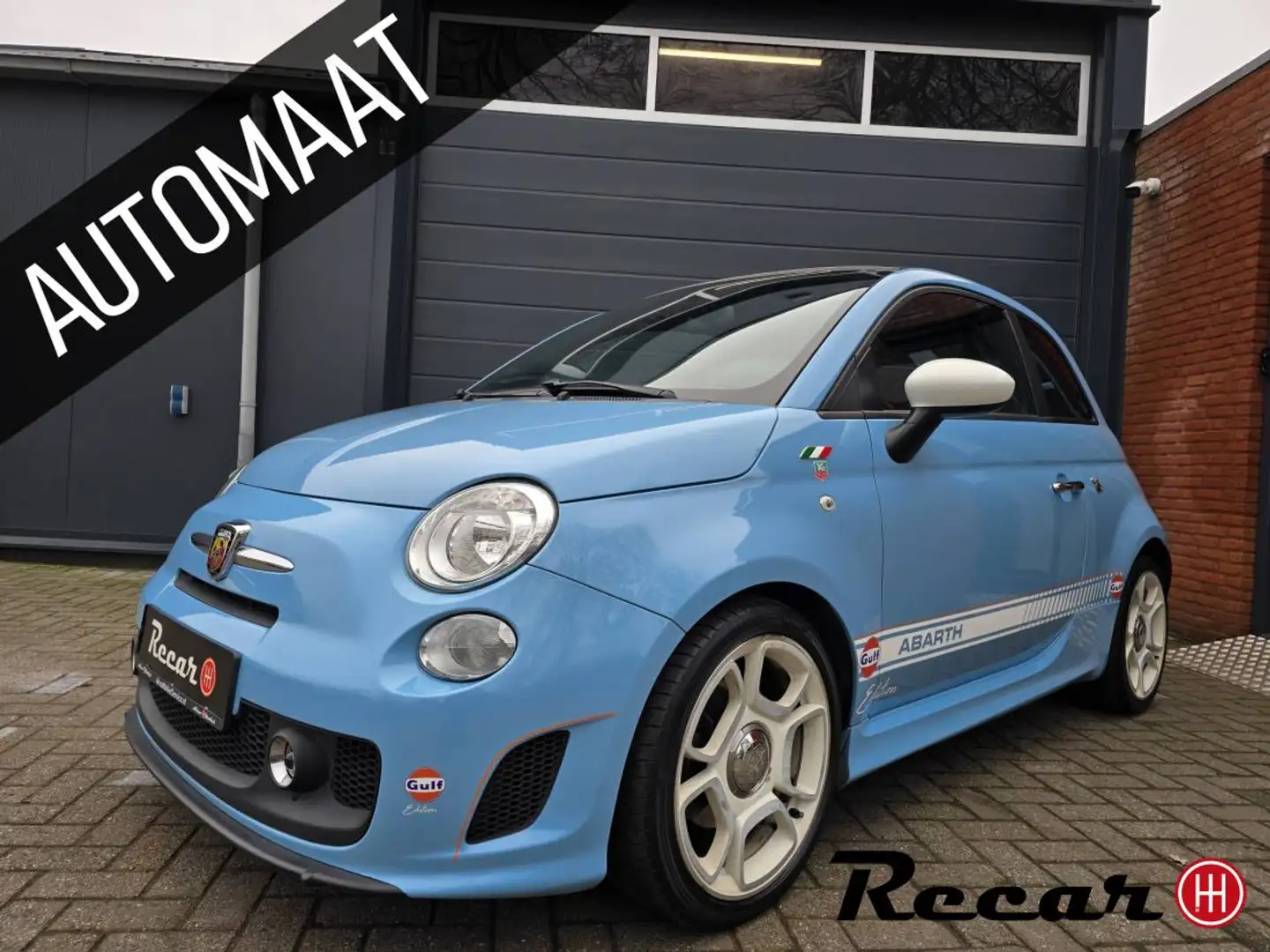 Fiat 500C Abarth 1.4 T-Jet Turismo/Akra/Apk/Pdc/Leder Blau - 1