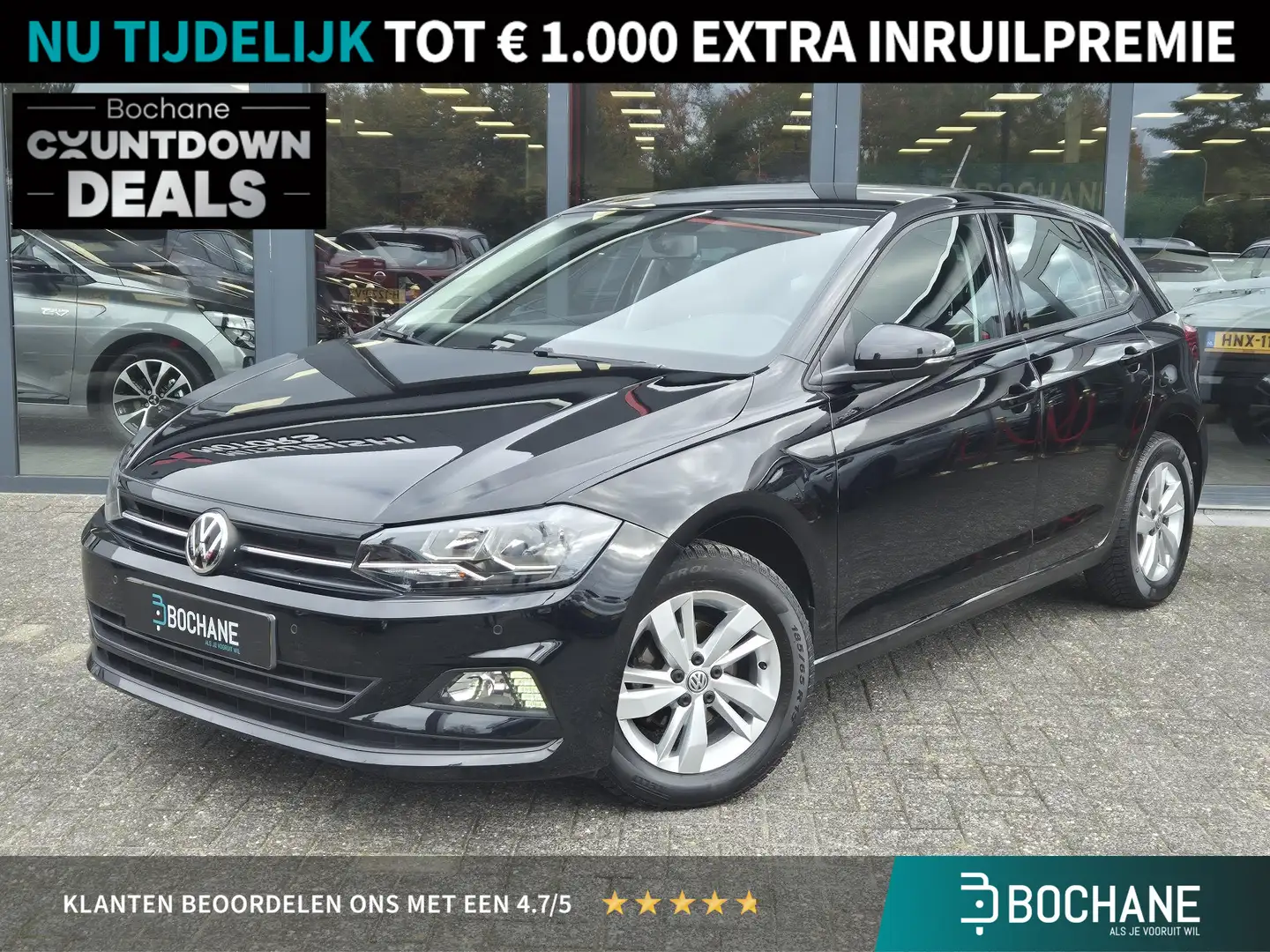Volkswagen Polo 1.0 TSI Comfortline | Parkeersensoren V+A | Naviga Zwart - 1