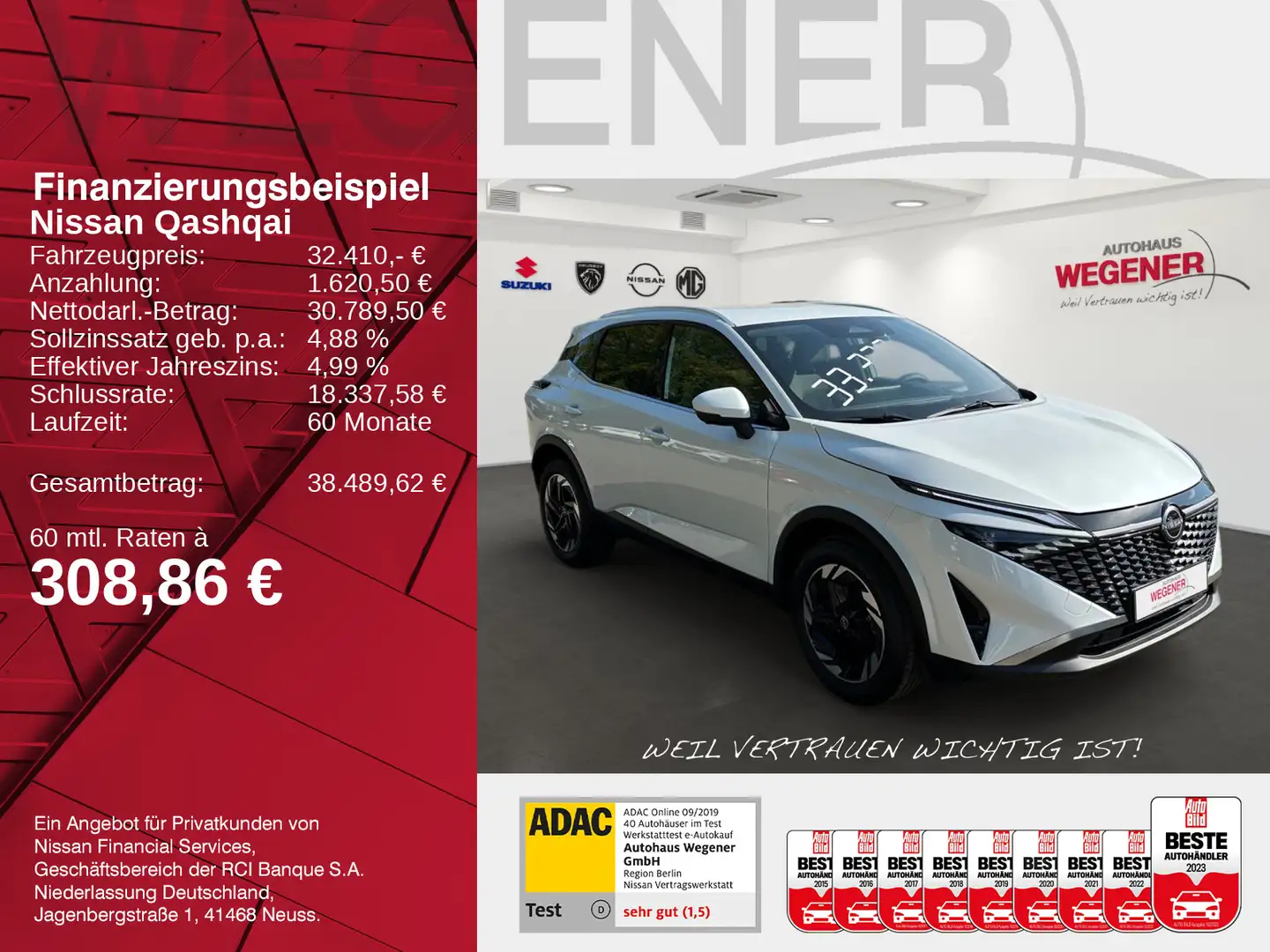 Nissan Qashqai QASHQAI N-CONNECTA MHEV 6MT Winter Komfort AFA Blanc - 2
