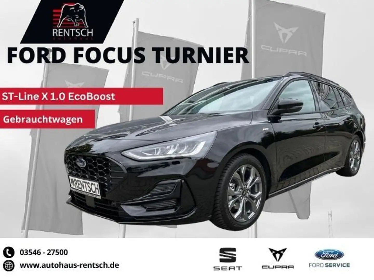 Ford Focus Turnier ST-Line X 1.0EcoBoost*AHK*NAVI*SHZ Negro - 1