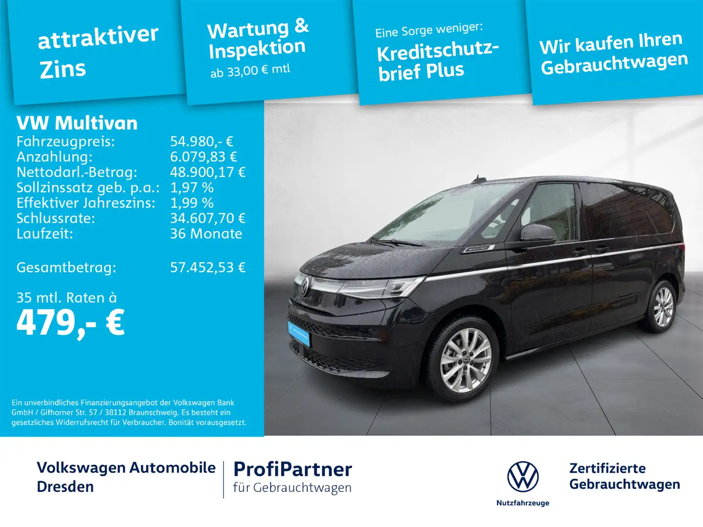 Volkswagen T7 Multivan T7 Multivan Style IQ-LED NAV AHZV ACC KAMERA Schwarz - 1