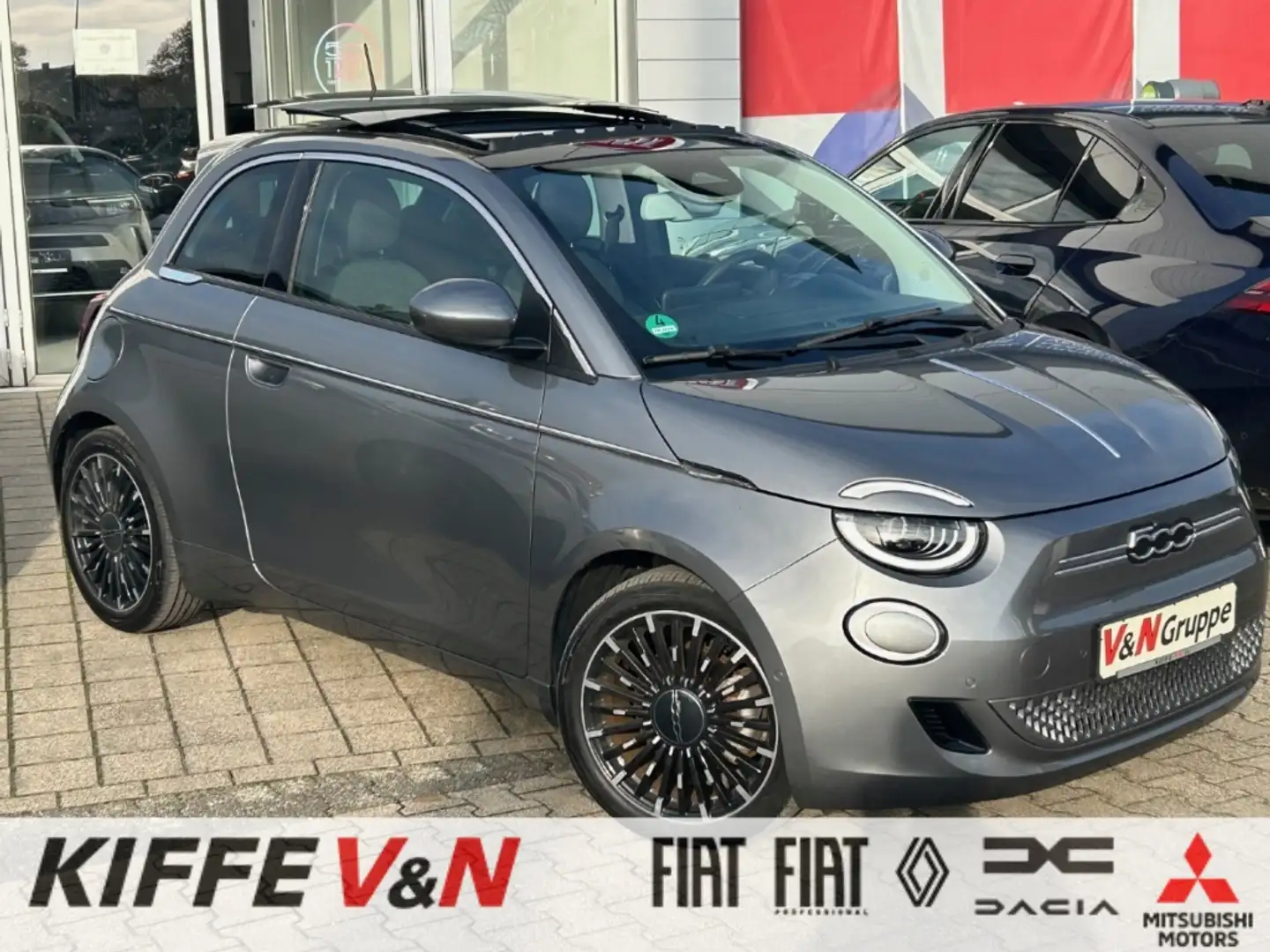 Fiat 500e Icon LED Schiebedach Kamera Navigation SHZ Grau - 1