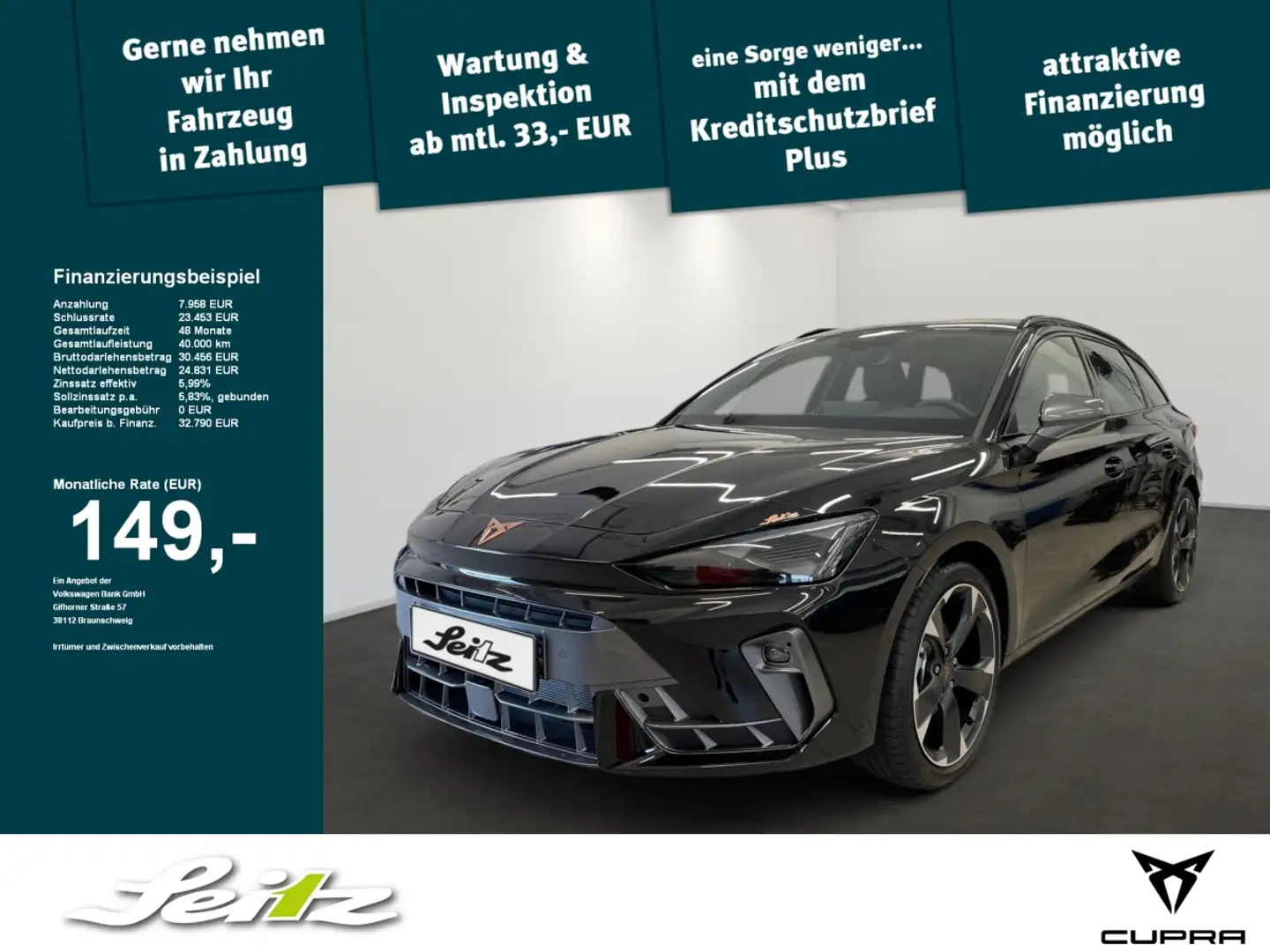 CUPRA Leon Sportstourer 1.5 eTSI *AHK*KAMERA*LED*SITZH* Zwart - 1