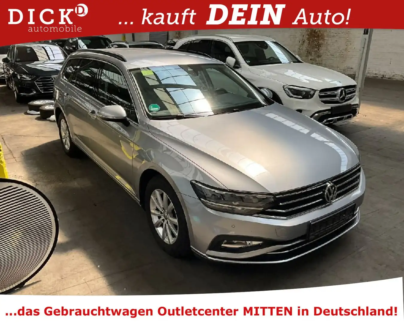 Volkswagen Passat Variant Passat V Business 1.6TDI ACC/LED/MASS/RFK/NAVI Silber - 2