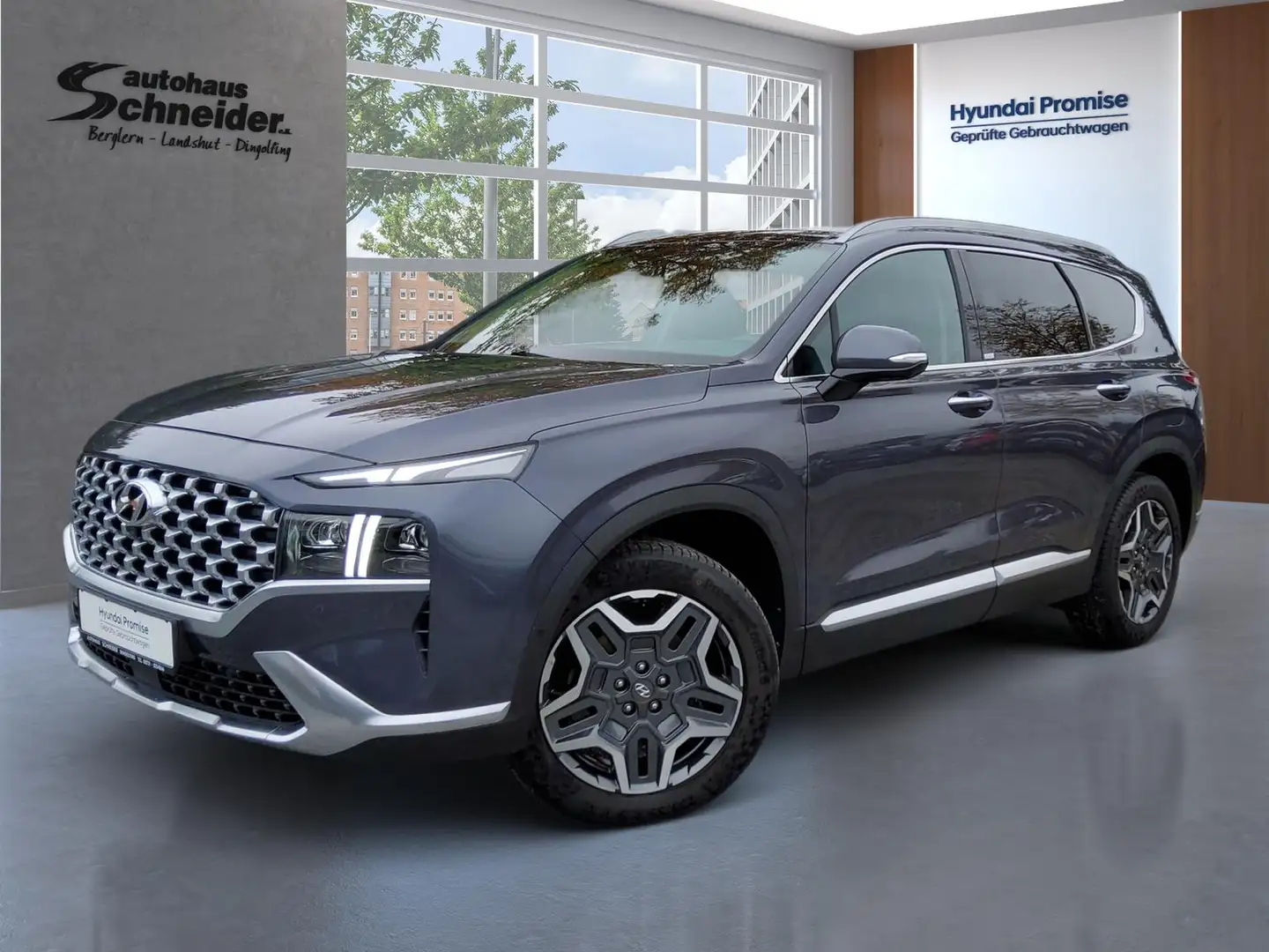 Hyundai SANTA FE 1.6 TGDi HEV 4WD PRIME HuD/360°/ACC/PANO/EHK/KRELL Blau - 1