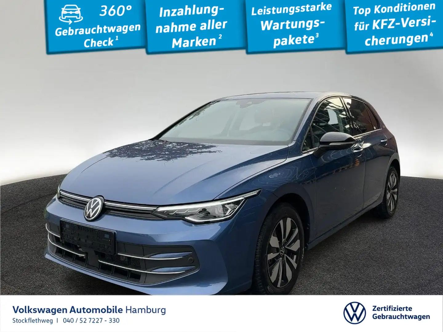 Volkswagen Golf VIII 1.5 TSI Goal AHK LEDPlus ACC CarPlay Blau - 1