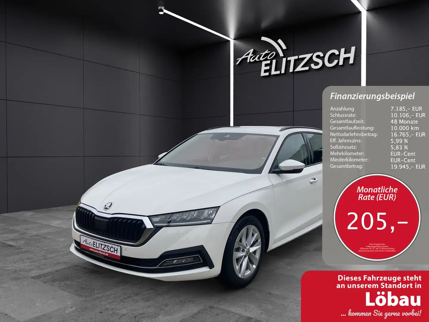 Skoda Octavia Combi TDI First-Edition DSG LED Navi PDC SH Weiß - 1