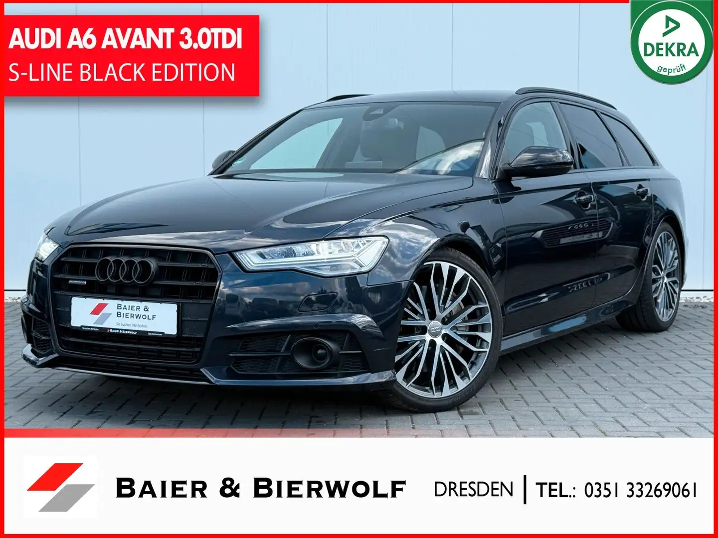 Audi A6 Avant 3.0 TDI 320PS quattro S-LINE BLACK ACC Blau - 1
