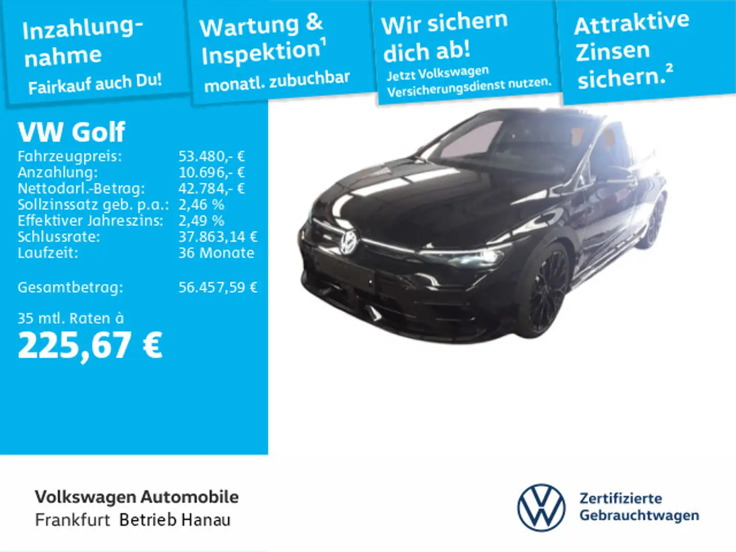 Volkswagen Golf VIII 2.0 TSI DSG 4Motion R Black Edition Na Schwarz - 1