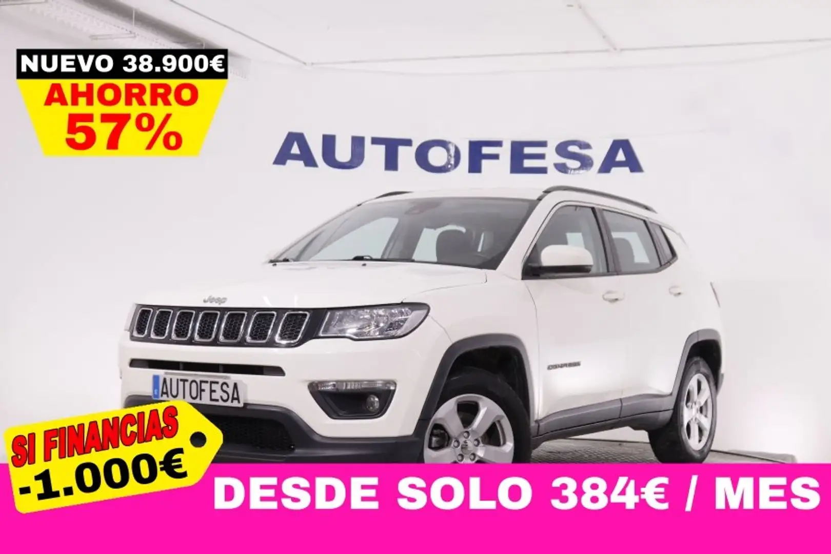 Jeep Compass 2.0 MJET LONGITUDE 4WD AUTO 140CV 5P # PARKTRONIC Blanco - 1