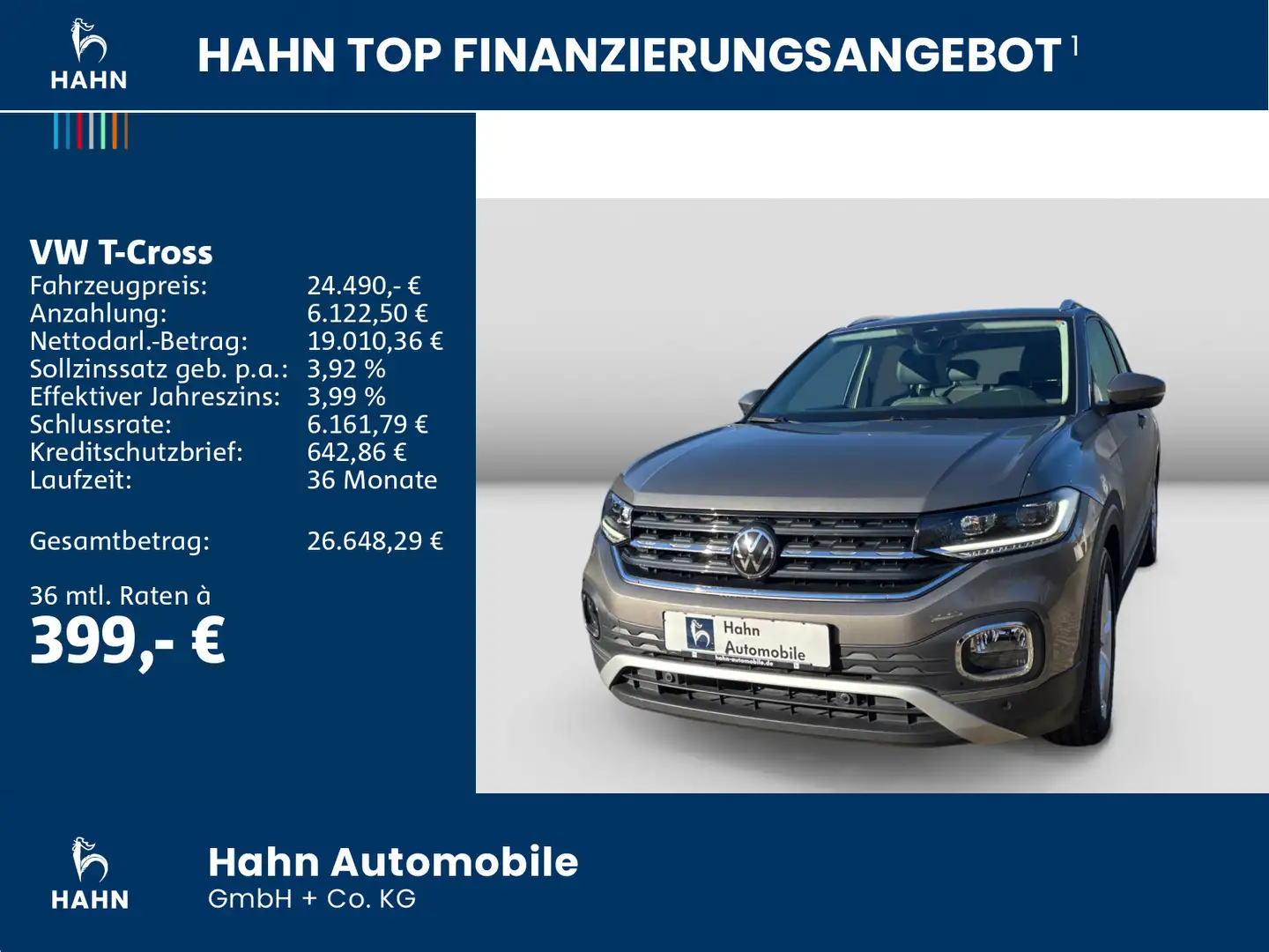 Volkswagen T-Cross 1.5TSI DSG Style LED AHK APP-Connect PDC Grau - 2