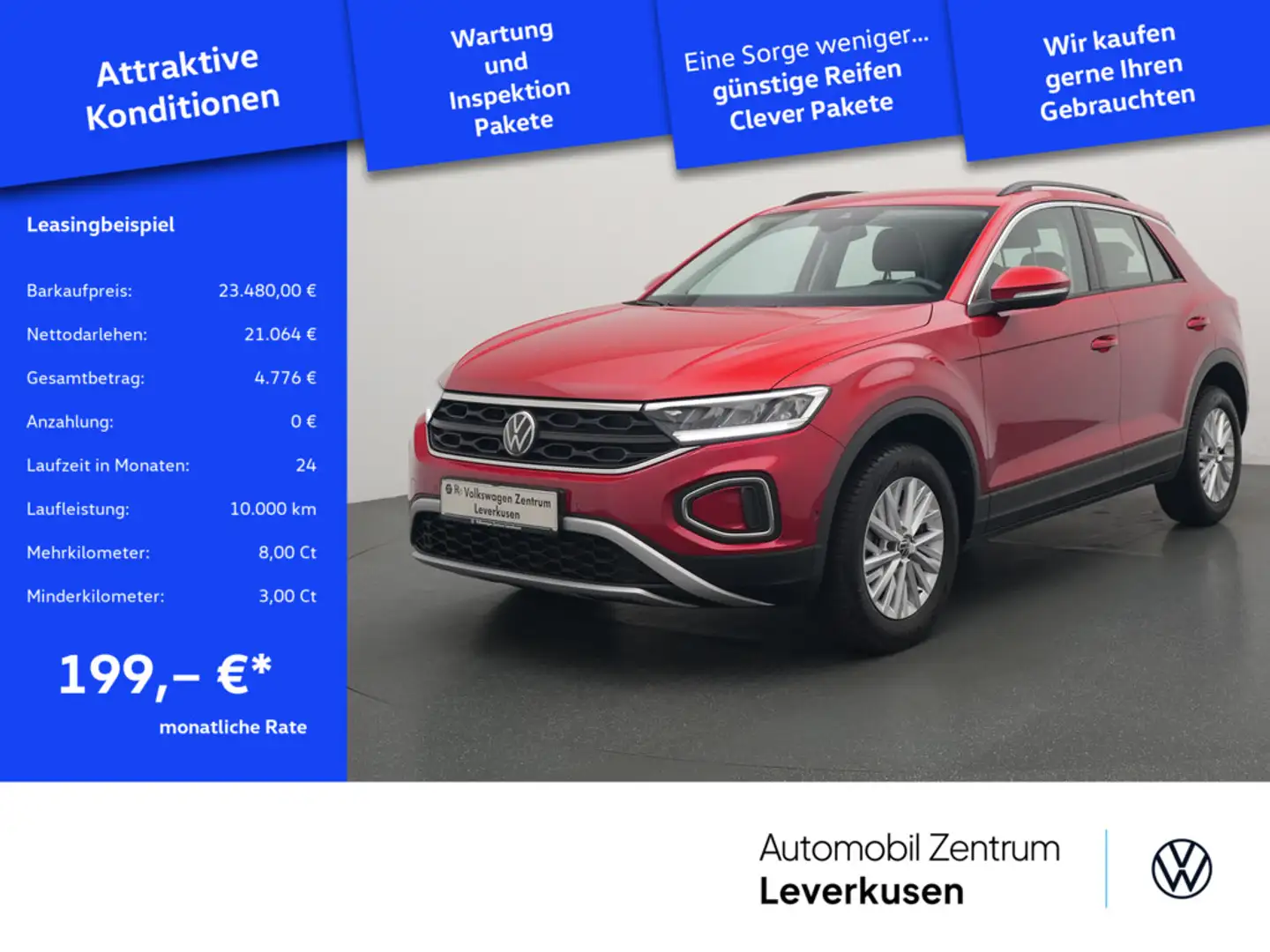Volkswagen T-Roc NAVI SHZ AHK LED PDC Rot - 1
