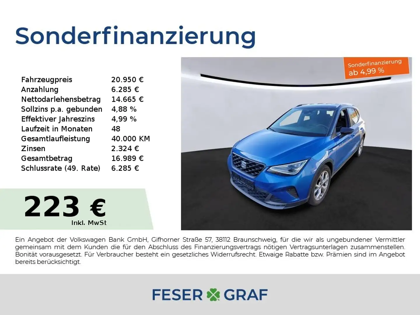 SEAT Arona 1.5TSI FR DSG AHK LED RearView ACC Sitzheizung Blau - 1