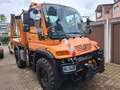 Trucks-Lkw Mercedes-Benz Unimog U300 4x4 Absetzkipper Wechselsy Prits Zapfw Orange - thumbnail 1