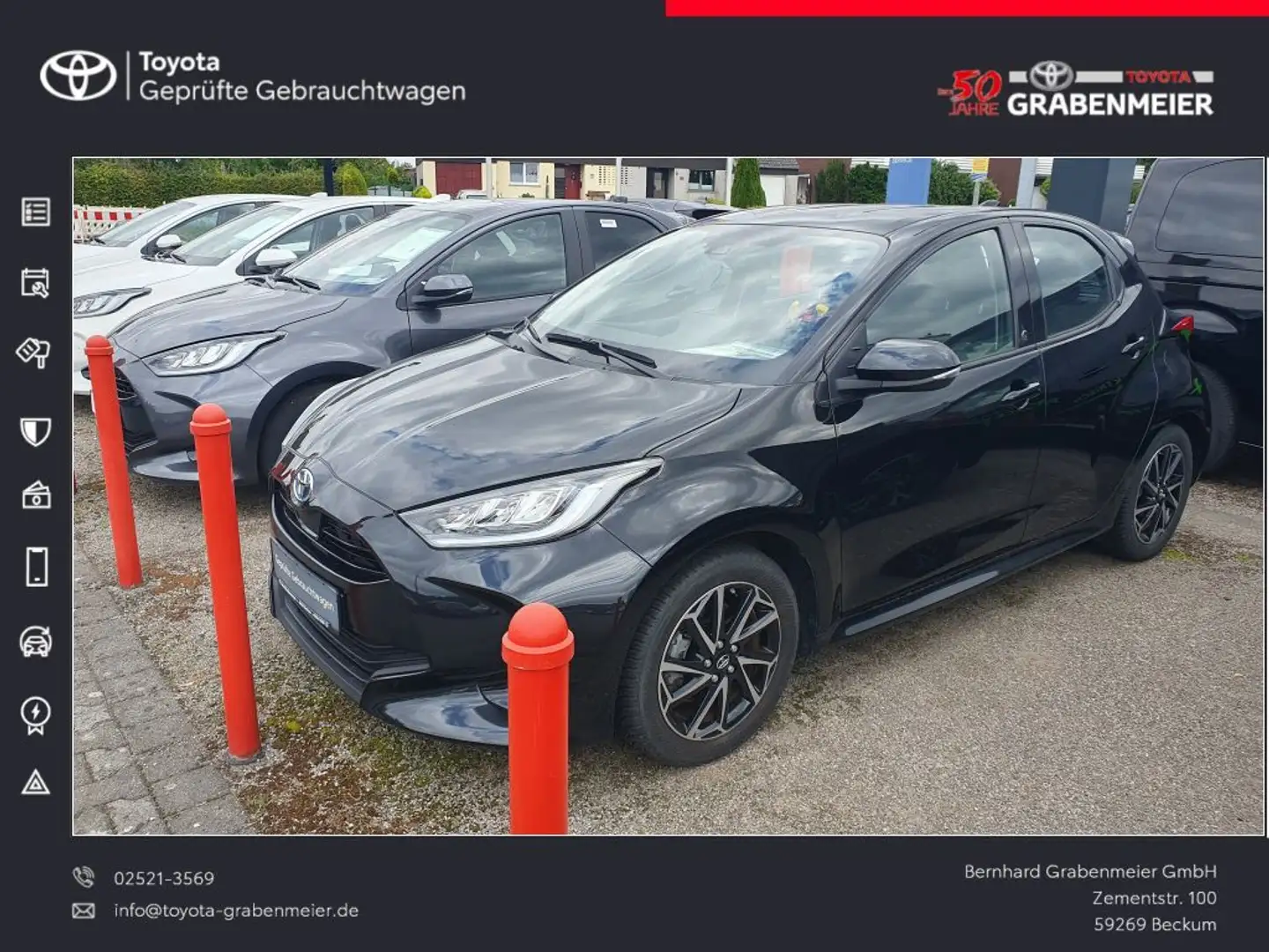 Toyota Yaris Hybrid 1.5 VVT-i Team Deutschland Noir - 1