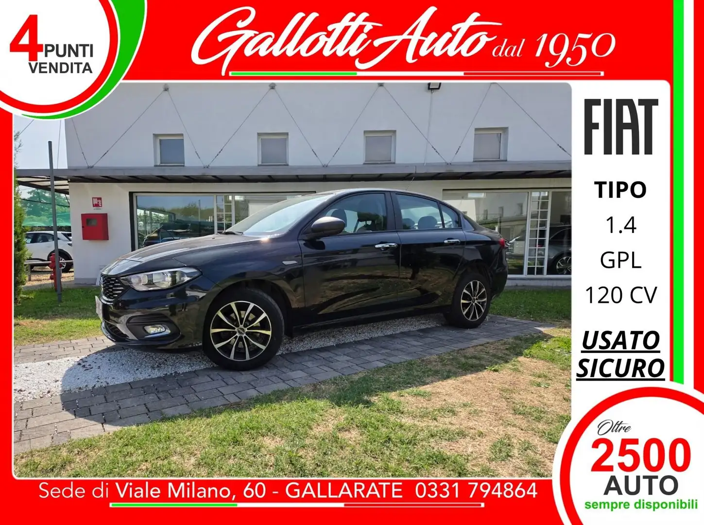 Fiat Tipo 1.4 T-Jet 120CV GPL 4 porte Blu/Azzurro - 1