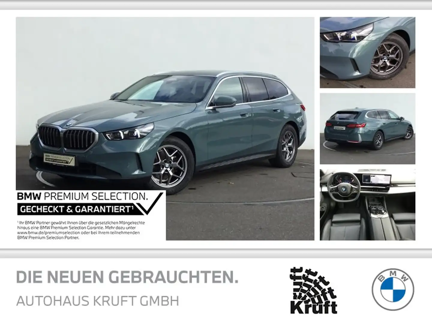 BMW 520 d Touring AHK+KAMERA+ESITZE+LED+LM18 Grün - 1