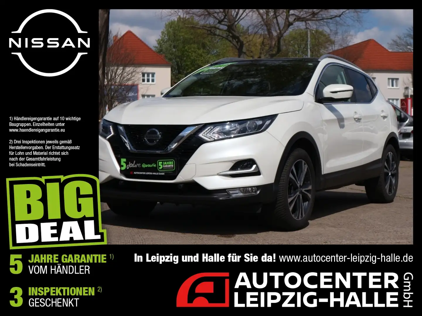 Nissan Qashqai 1.3 DIG-T Tekna Panorama 360° LM Wit - 1