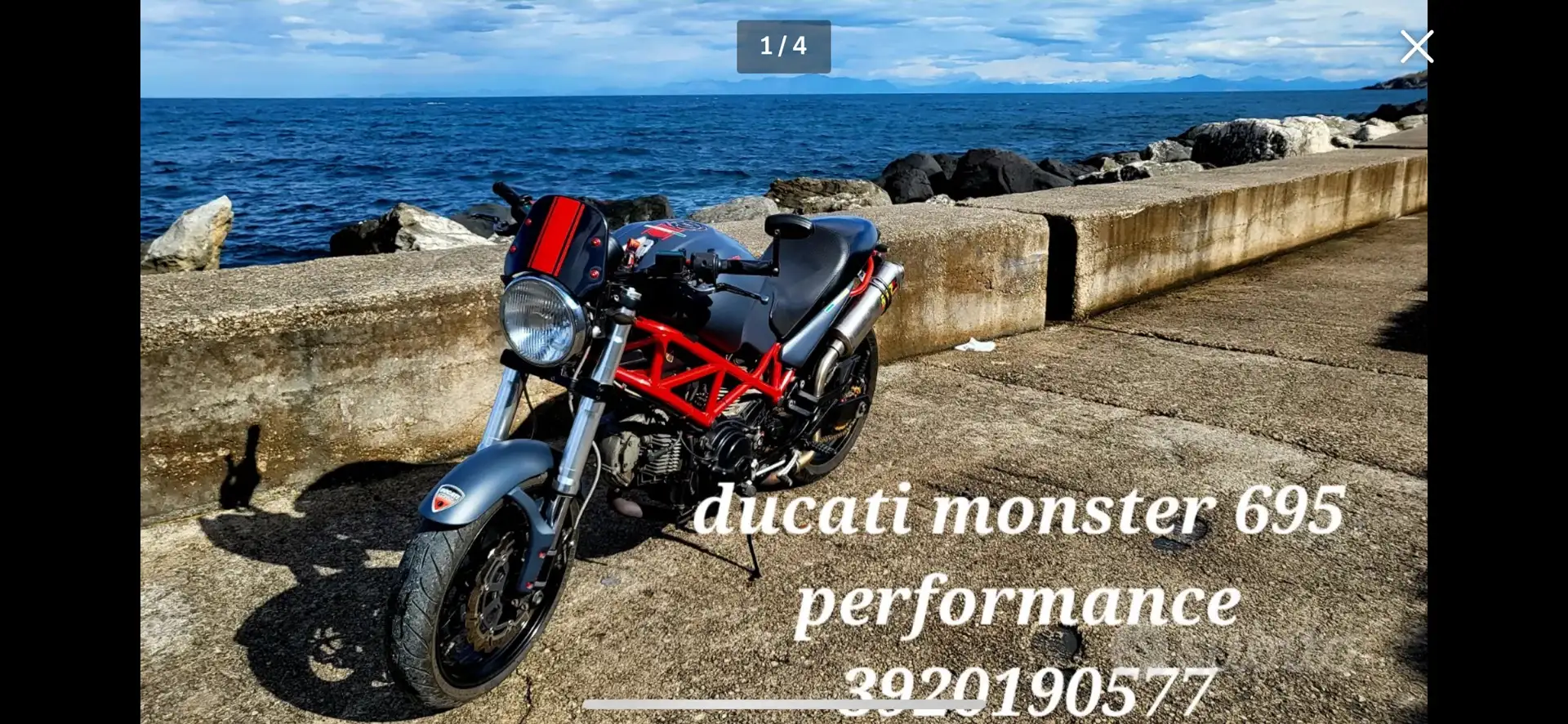 Ducati Monster 695 performance siva - 1