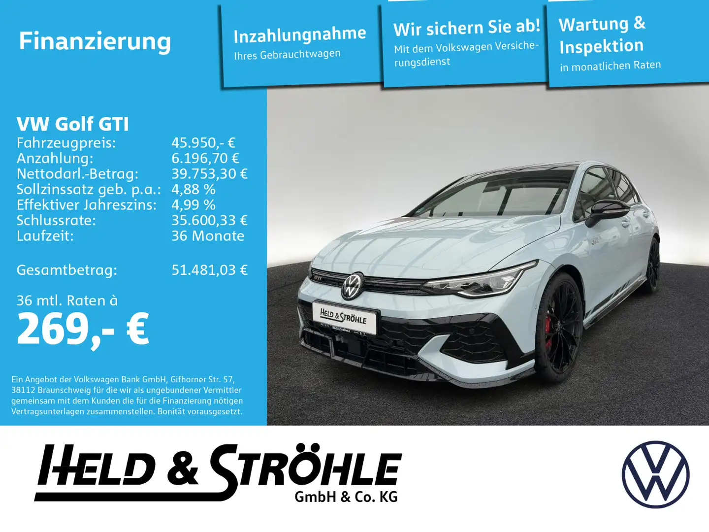 Volkswagen Golf GTI Clubsport 2.0TSI DSG BLACK STYLE 19 DCC Blau - 1