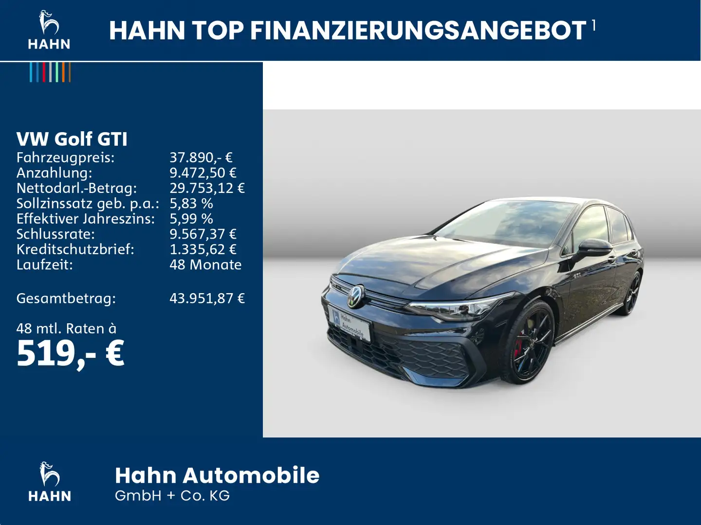 Volkswagen Golf GTI 2.0TSI DSG LED ACC CAM Virtual Navi Schwarz - 2