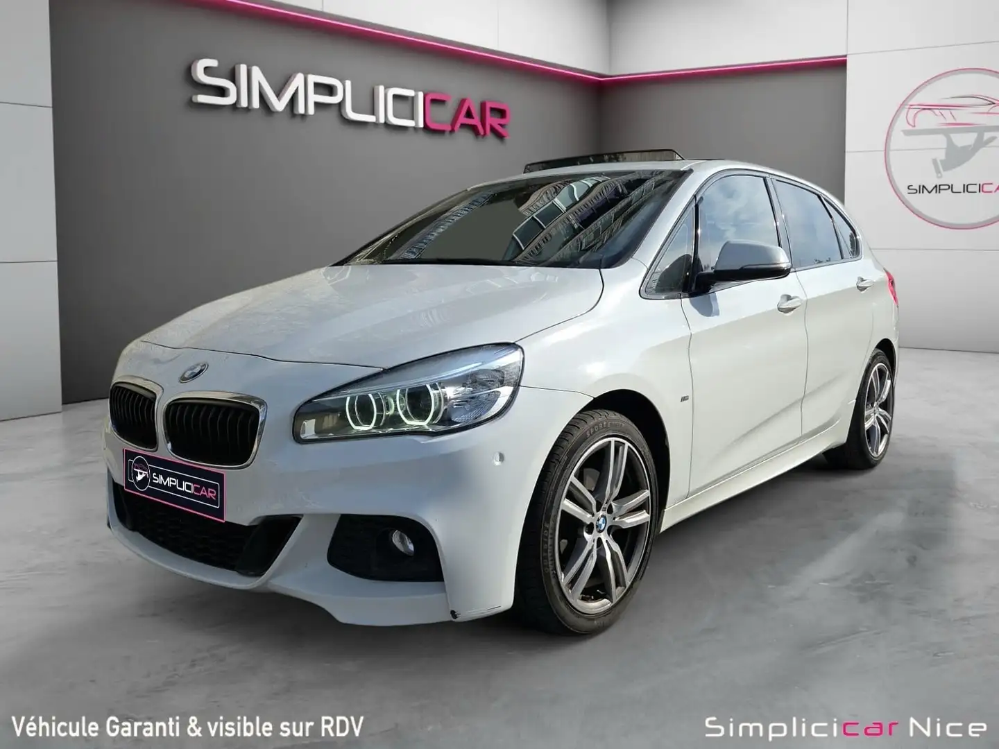 BMW 220 Active Tourer 220d 190 ch M Sport A Blanc - 1