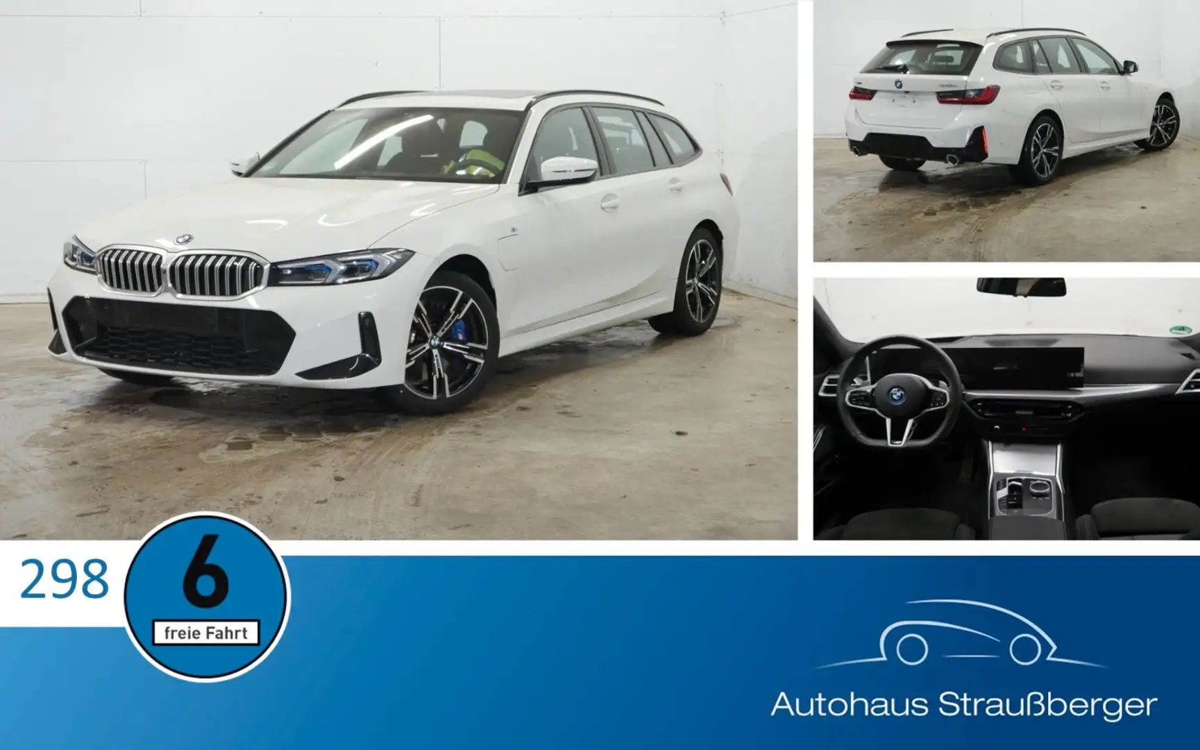 BMW 330 e Touring xDrive M Sport AHK H-K PANO LED FL2 Weiß - 1
