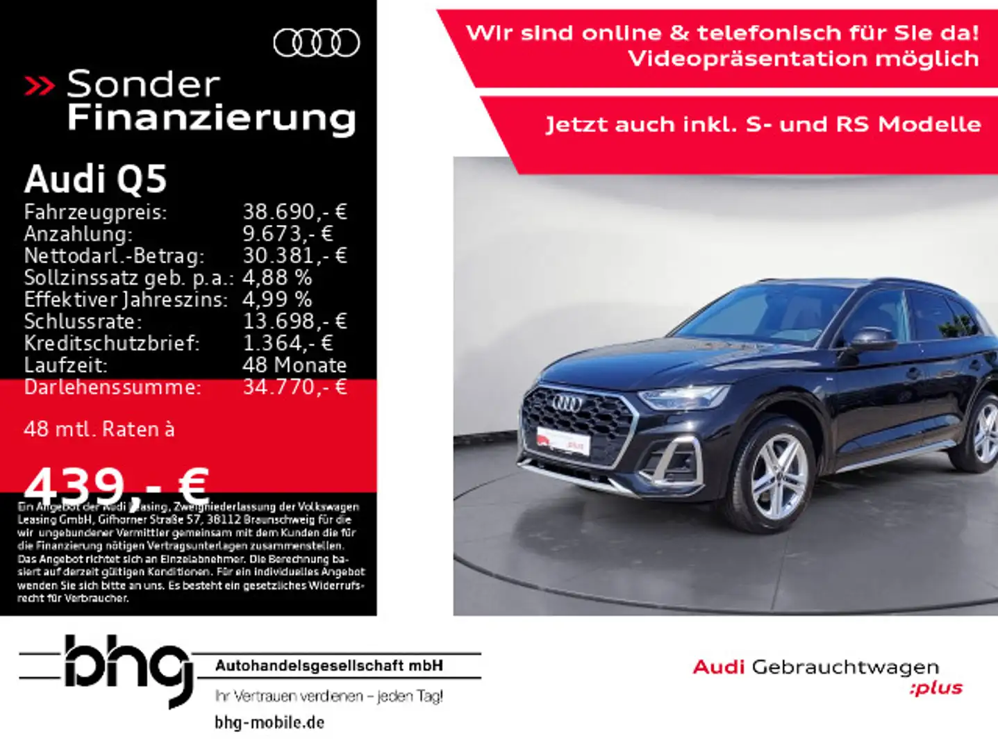Audi Q5 40 TDI quattro S tronic S line PanoDach Busin Schwarz - 1