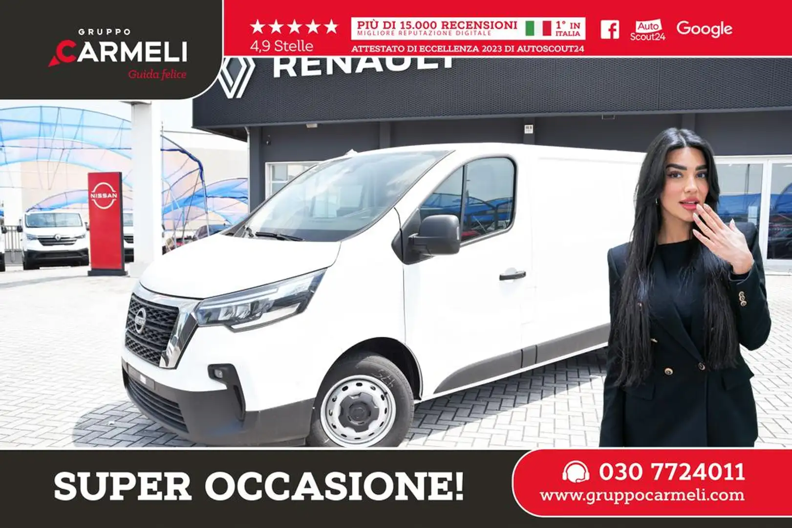 Nissan Primastar van 27 2.0 dci 130cv S&S L1H1 N-Connecta my24 - Blanc - 1