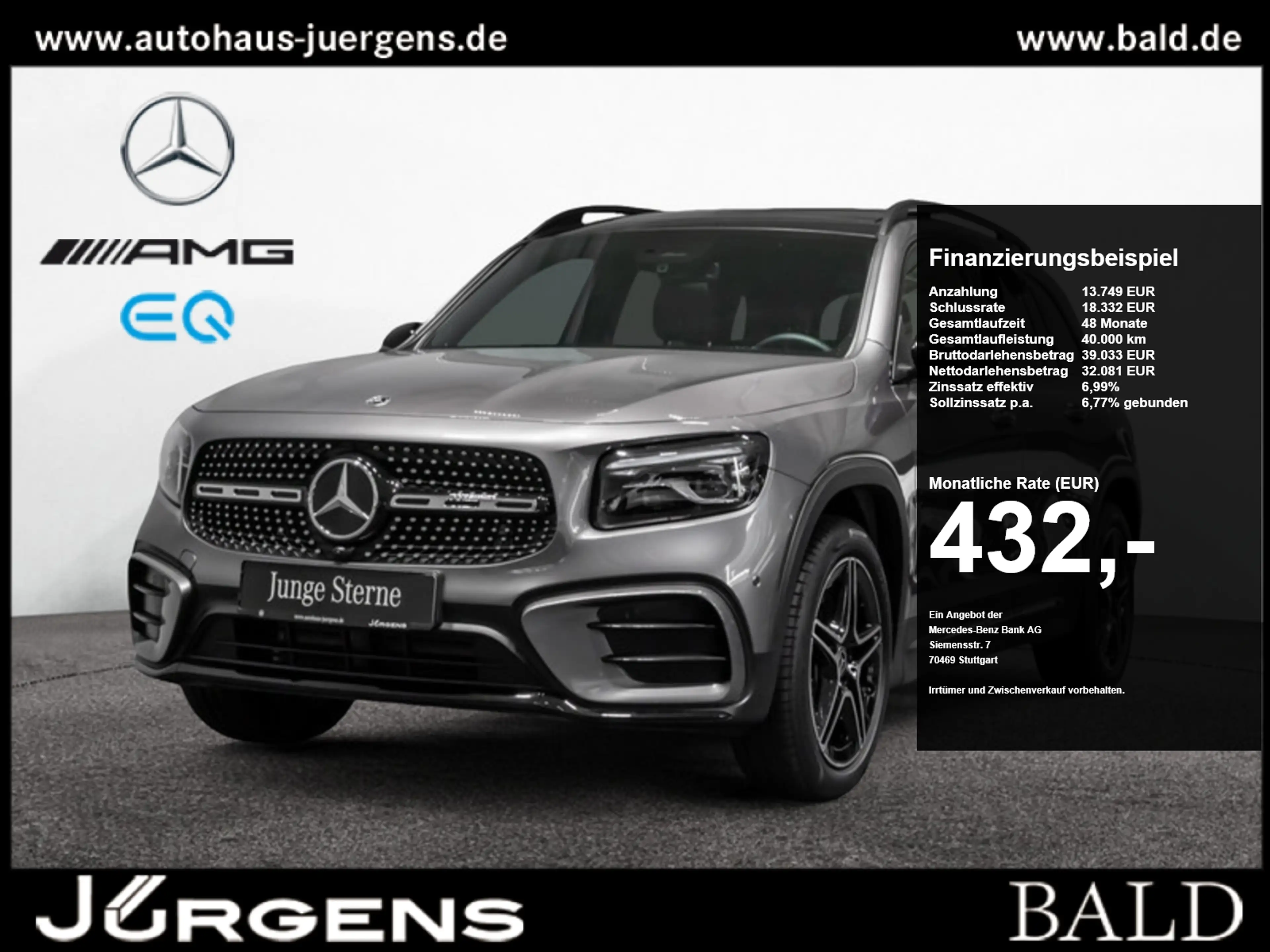 Mercedes-Benz GLB 250 4M AMG-Sport/Pano/Burm/AHK/Night/7Sitze