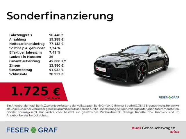 Audi RS6 Avant Dynamik+305kmh/B&O Premium/Matrix