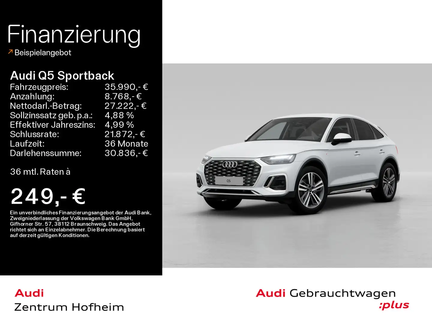 Audi Q5 35 TDI S line S tro*B&O*LED*Virtual Blanco - 1