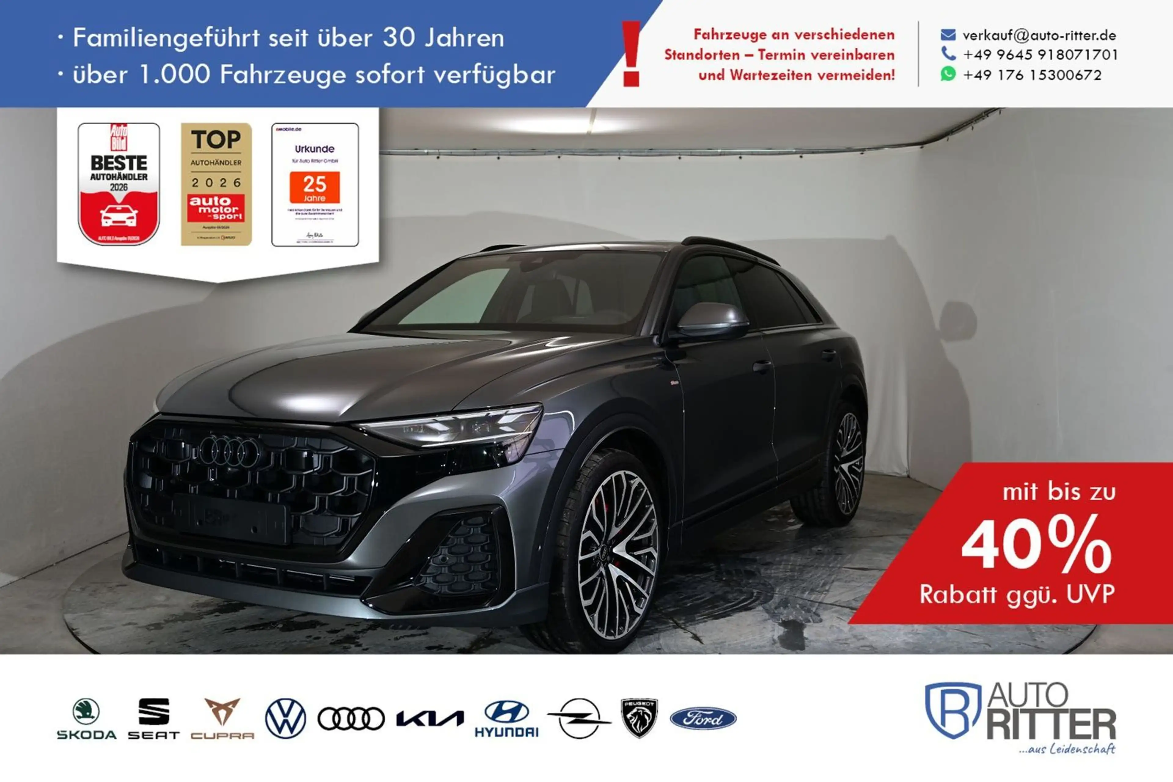 Audi Q8 S line HuD|Stand-Hzg|AHK|RFK|PANO|Matrix|L...
