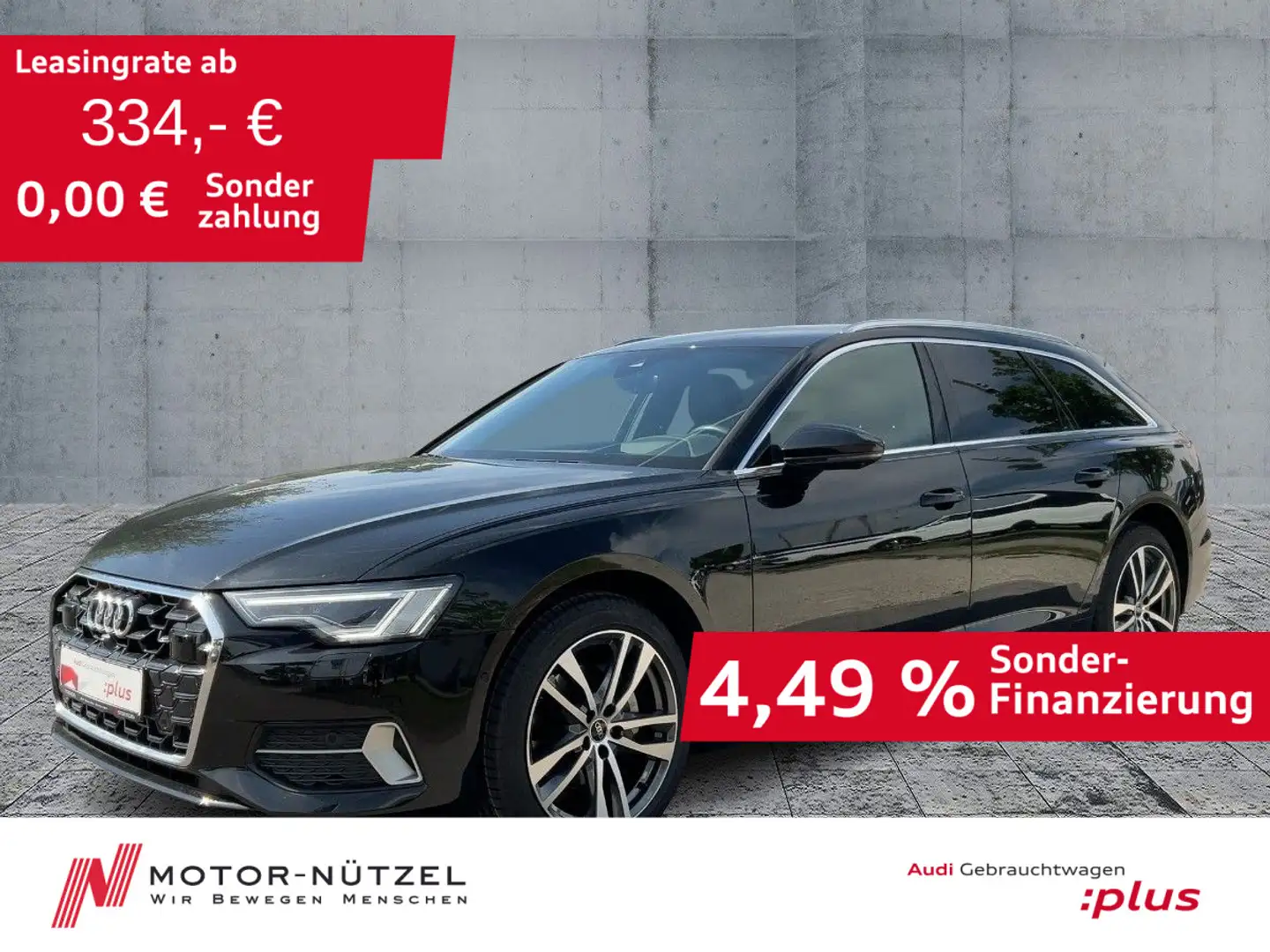 Audi A6 Avant 40 TDI QU ADVANCED MATRIX+HuD+AHK+360° Schwarz - 1