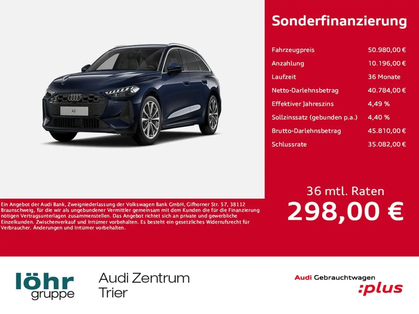 Audi A5 Avant TDI S tronic Blau - 1
