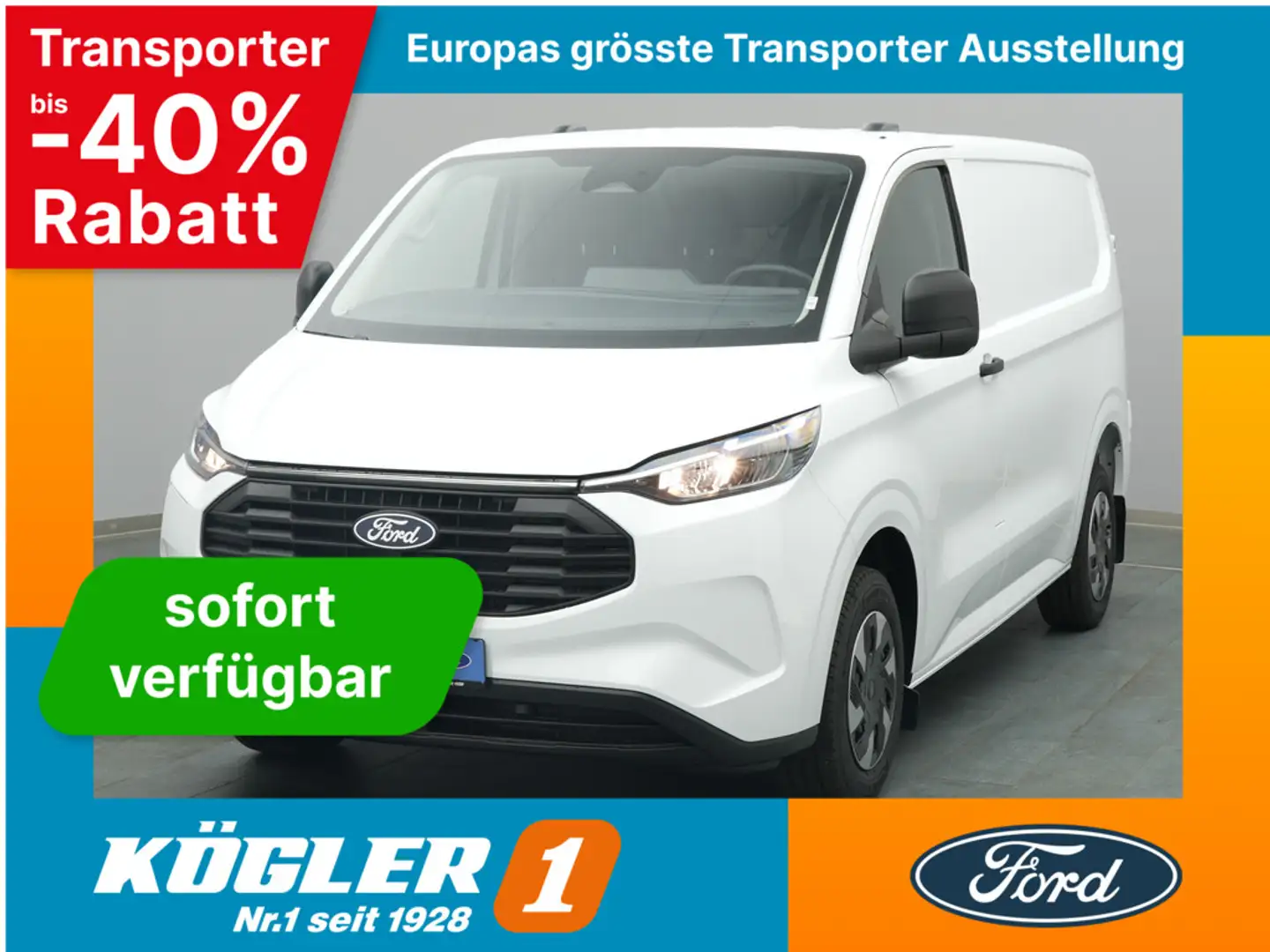 Ford Transit Custom Kasten PHEV 320 L1 Trend -24%* Weiß - 1