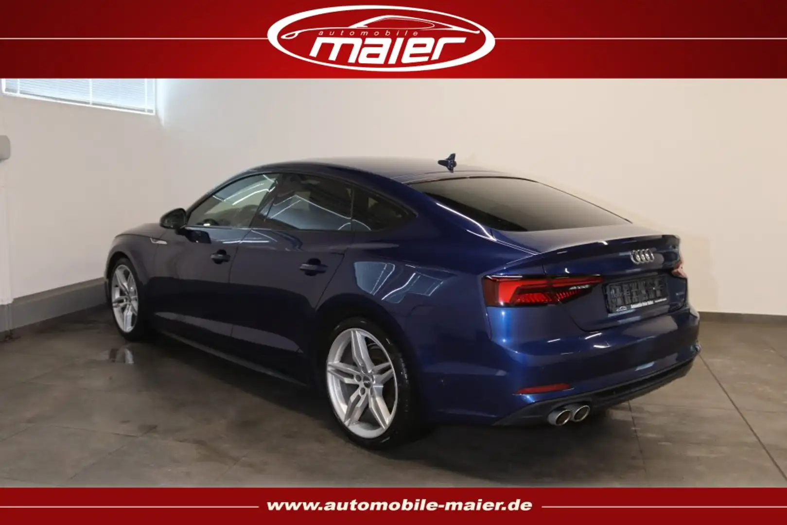 Audi A5 3.0 TDI S line quattro-Virt.-Navi-LED-SHZ-PDC Blauw - 2