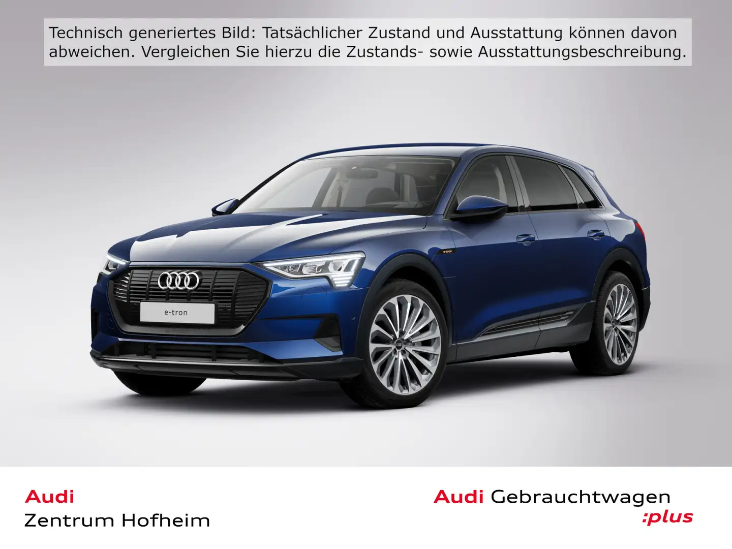 Audi e-tron 55 qu advanced 300 kW*Air*HUD*Matrix*Virt Blau - 1