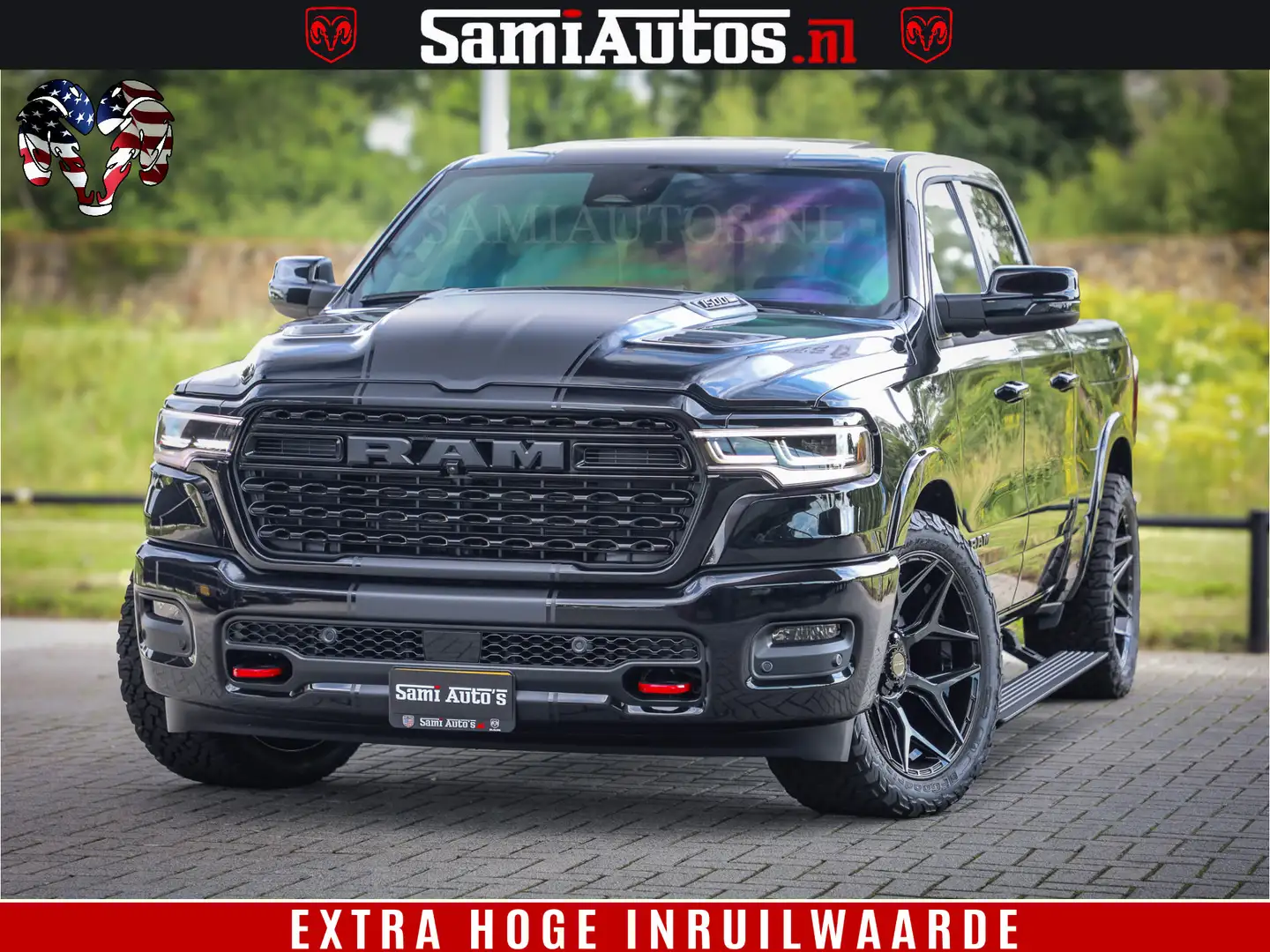 Dodge RAM 1500 Limited Night H.O 540HP 706Nm | Massage + Ful Zwart - 1