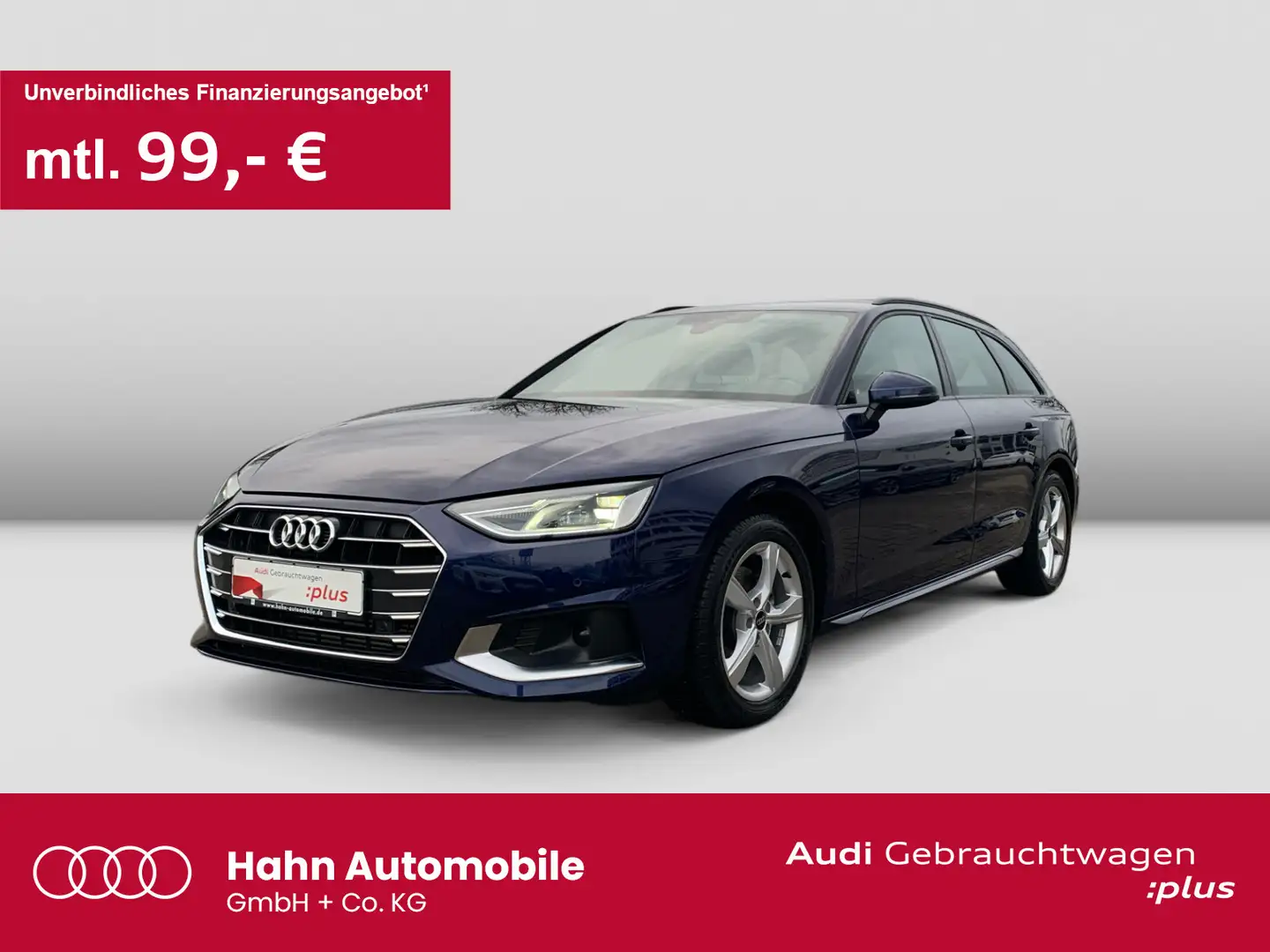 Audi A4 35 TFSI advanced S tronic Cam Vor-AHK Blauw - 1
