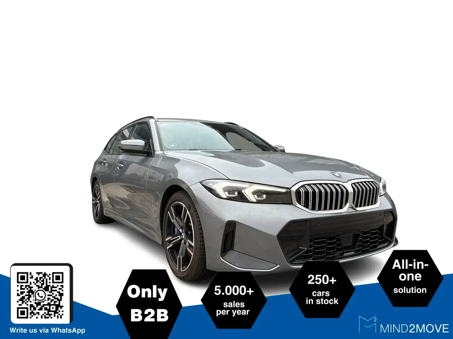 BMW 330 i M Sport LED+LIVE-PLUS+LEDER+ACC Grau - 1