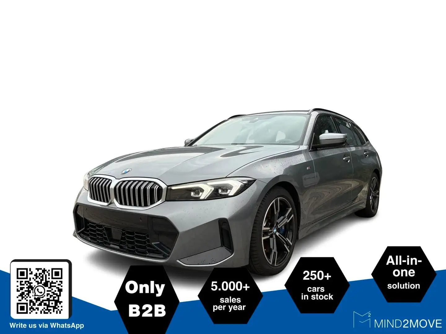 BMW 330 i M Sport LED+LIVE-PLUS+LEDER+ACC Grau - 2